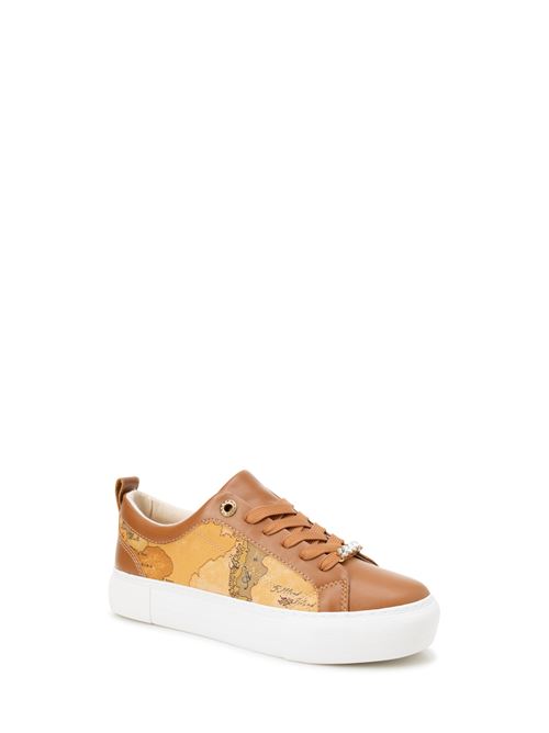 Sneakers in smooth leather and Geo Classic fabric ALVIERO MARTINI | N18140208X014